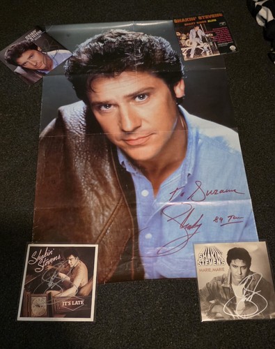 Shakin stevens autographed big - shakin,