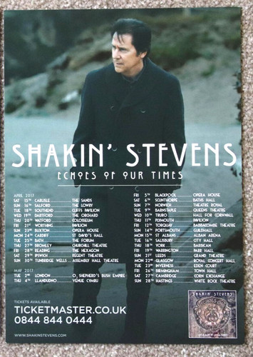 Shakin stevens uk tour - shakin', stevens,